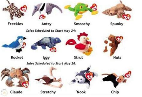 beanie babies|complete list of beanie babies.